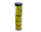 18 Extra-Large Glass Gems In Tube, 1.25 quot in diameter, Yellow