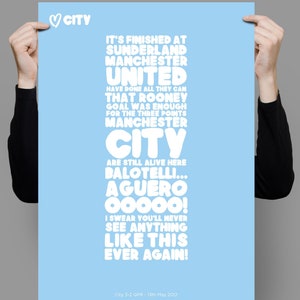 Manchester City Wall Art - Aguero