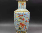 Qing Dynasty Kangxi Style Famille Rose Fencai Porcelain Big Mallet Vase,China Vintage ceramic collection Chinese Antiques Porcelain
