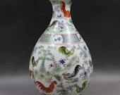 Qing Dynasty Kangxi Style Famille Rose Fencai Porcelain Big Yuhuchun Vase,Pot,China Vintage ceramic collection Chinese Antiques Porcelain