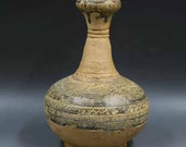 Chinese Antique Five Dynasty Yue Ware Style Porcelain Celadon Vase.Vintage China Royal Art ceramic collection