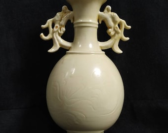 Chinese antique collection cloisonne wooden handle hip flask