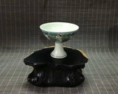 Ming Dynasty Chenghua Style Doucai Porcelain Stem Cup.Rare China Imperial Art Vintage ceramic Collection Chinese Antiques Porcelain