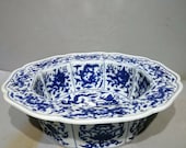 Ming Dynasty Jiajing Guan Ware Style Blue and White Porcelain Brushwasher.Rare China Imperial Art Vintage ceramic Collection Porcelain
