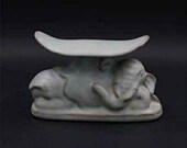 Chinese Antique Song Dynasty Ru Ware Style Celadon Petal Bowl,Ru Kiln Porcelain Pillow,Ruyao,Rare China Royal Art Vintage ceramic collection