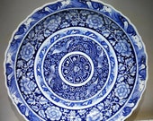 Late Yuan to Early Ming Dynasty Porcelain Blue and White Plate,Rare Vintage Chinese Royal Art Antique Ceramic Collection Chinese Antiques