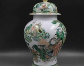 Qing Dynasty Kangxi Style Famille Verte Wucai Porcelain Big Jar,Jug,Pot,China Vintage ceramic collection Chinese Antiques Porcelain