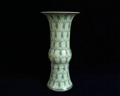 Minguo Blue and White Porcelain Huagu Vase,Rare China Imperial Art Vintage ceramic Collection Chinese Antiques Porcelain Christmas Gifts