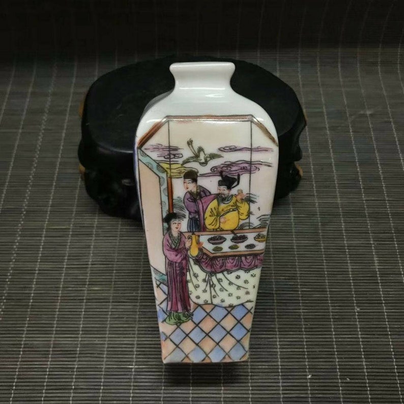 Urban Scrawl Cup Hand Painted Turquoise Porcelain Yunomi