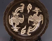 Song Dynasty Jizhou Ware Style Porcelain Dish Plate.Rare Vintage China Royal Art ceramic collection Chinese Antiques Porcelain