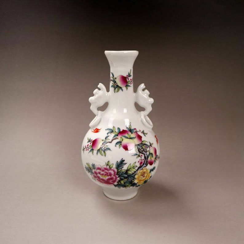 Chinese Antique Minguo Jurentang Marked Style Style Famille Rose Fencai Porcelain Vase.Rare China Royal Art Vintage ceramic Collection