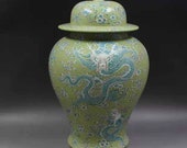 Qing Dynasty Kangxi Style Famille Verte Wucai Porcelain Big Jug,Jar,Pot,China Vintage ceramic collection Chinese Antiques Porcelain