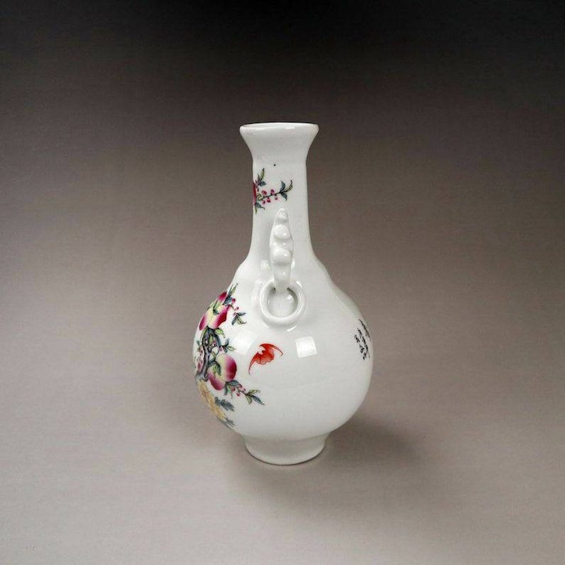 Chinese Antique Minguo Jurentang Marked Style Style Famille Rose Fencai Porcelain Vase.Rare China Royal Art Vintage ceramic Collection