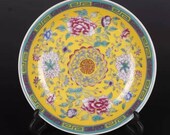 Qing dynasty Qianlong Style Famille rose fencai Porcelain Plate,Rare China Art Vintage ceramic Collection Chinese Antiques Porcelain