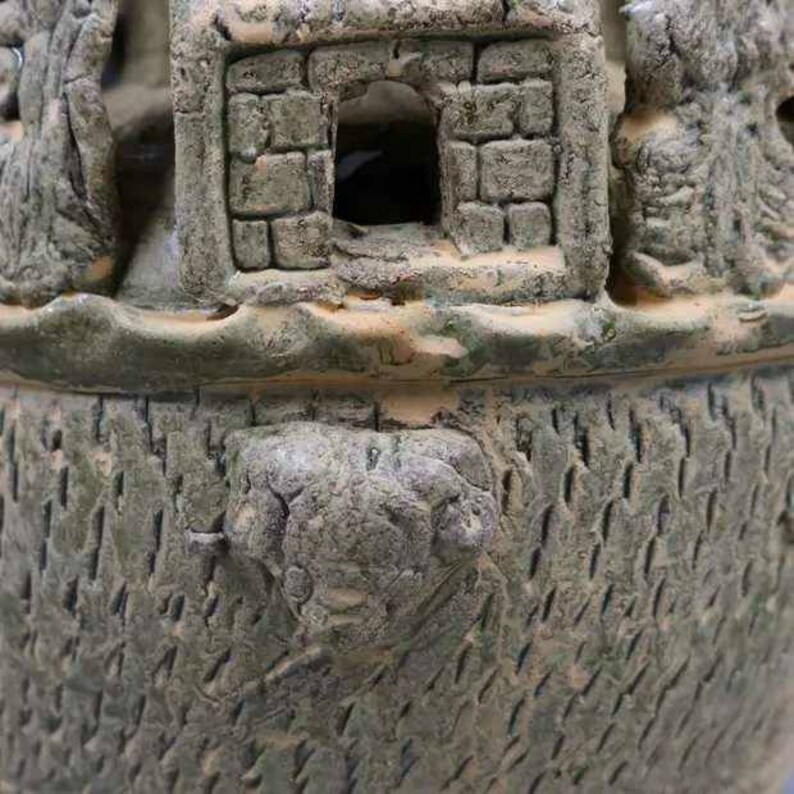 Chinese Antique Five Dynasty Yue Ware Style Porcelain Celadon Barn,Gucang,Granary.Rare Vintage China Royal Art ceramic collection