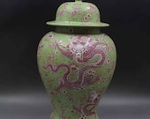 Qing Dynasty Kangxi Style Famille Verte Wucai Porcelain Big Jug,Jar,Pot,China Vintage ceramic collection Chinese Antiques Porcelain
