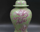 Qing Dynasty Kangxi Style Famille Verte Wucai Porcelain Big Jug,Jar,Pot,China Vintage ceramic collection Chinese Antiques Porcelain