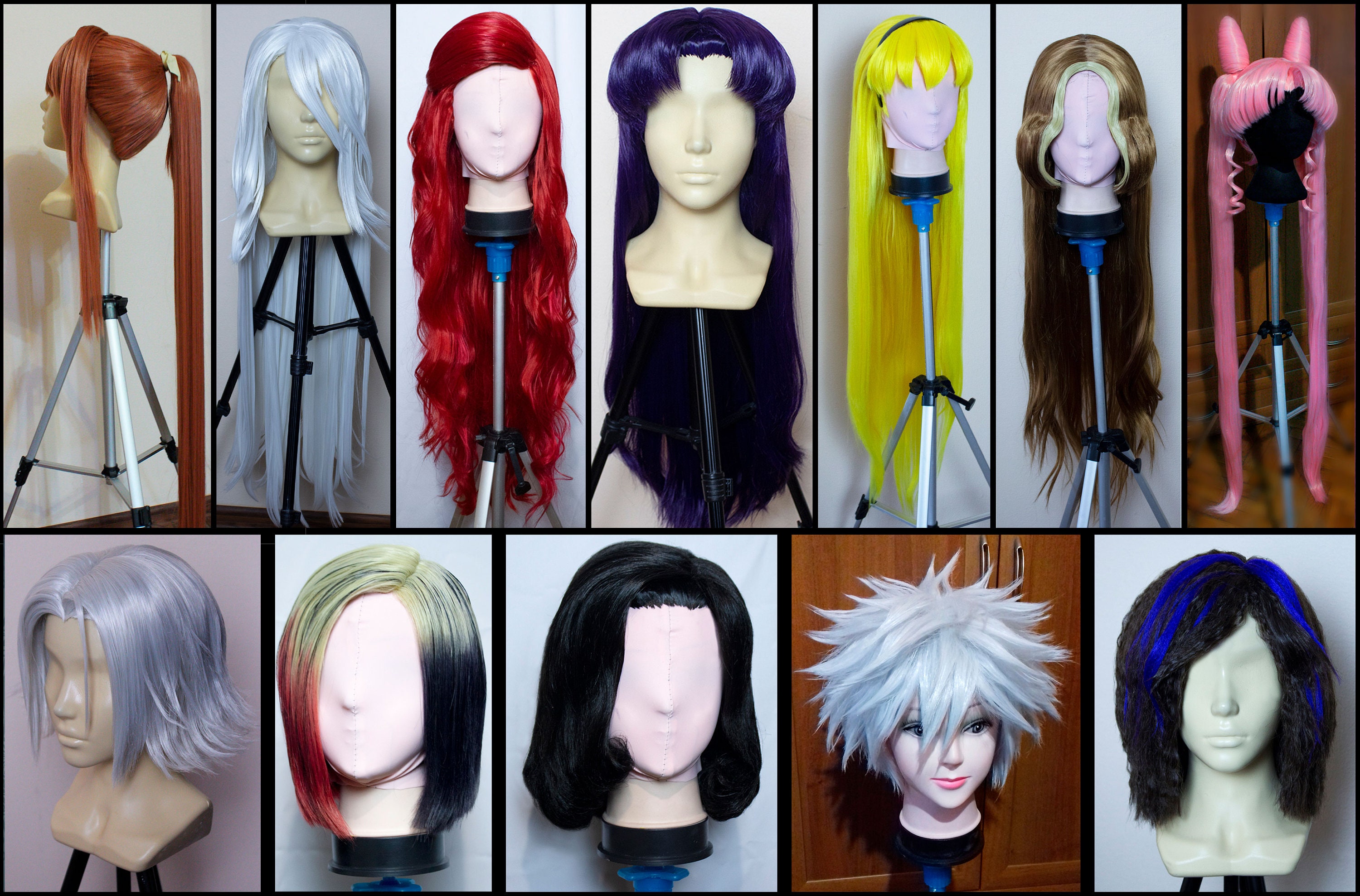 Blue Hair Anime Cosplay Wigs - wide 3