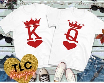 Rey y Reina parejas camisetas