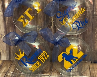 Sigma Gamma Rho Ornament 4 piece set