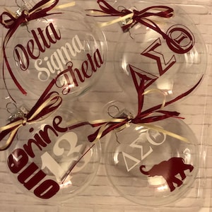 Delta Sigma Theta Ornament 4 piece set