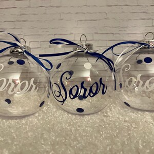 Soror - blue & white ornament
