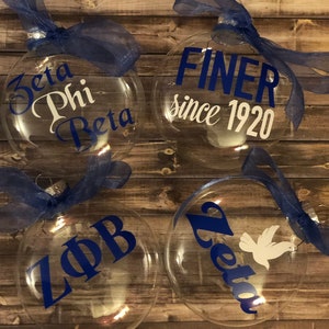 Zeta Phi Beta Ornament 4 piece set