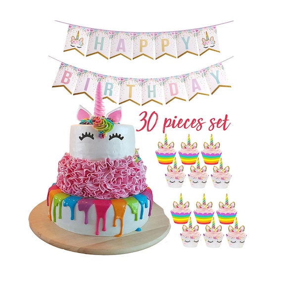 Unicorn Horn Cupcake Picks 24 pcs Cakes