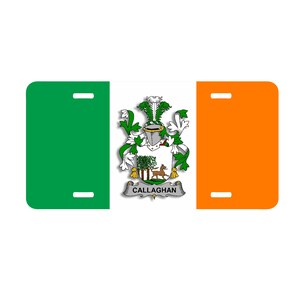 Irish Callaghan License Plate - Show Your Callaghan Coat of arms on Your Auto