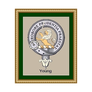 Young Scottish Clan Crest Cross Stitch Pattern - Download