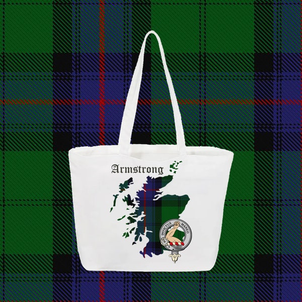 Armstrong Family Last Name Tote Bag - Personalized 16"x16" Canvas Tote