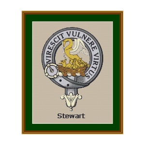 Stewart Scottish Clan  Cross Stitch Pattern