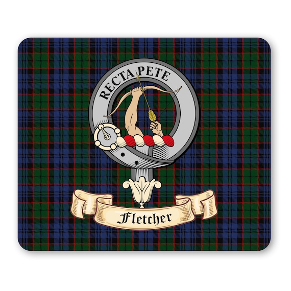 Scottish Design Fletcher Clan Crest Drink Coasters HD Tartan set Scottish Design Fletcher Clan Crest Drink Coasters HD Tartan set