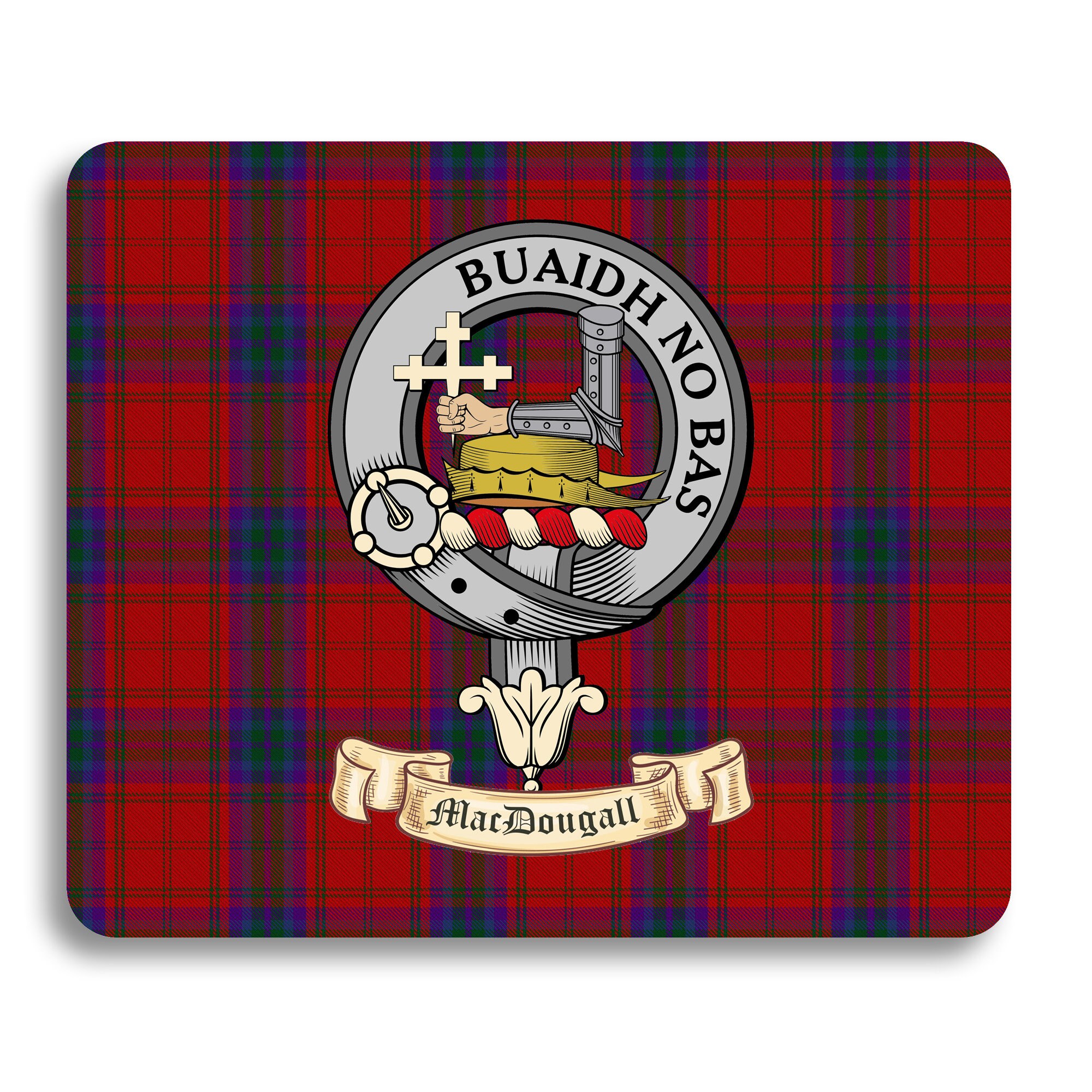 Macdougall Scottish Clan Mouse Pad With Macdougall Clan Crest on