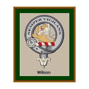 Wilson Scottish Clan  Cross Stitch Pattern