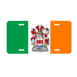 Irish Neill License Plate - Show Your Neill Coat of arms on Your Auto