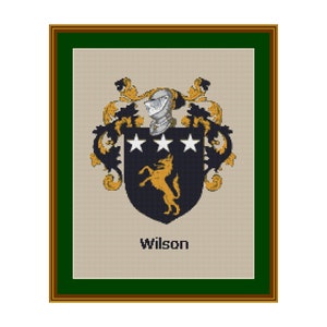 Wilson Scottish Clan Coat of Arms Cross Stitch Pattern