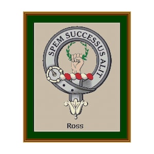 Ross Scottish Clan  Cross Stitch Pattern