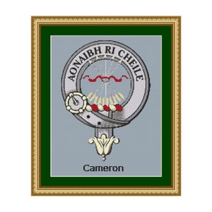 Cameron Scottish Clan Crest Cross Stitch Pattern - Download