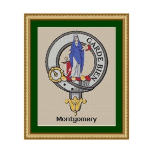 Montgomery Scottish Clan  Cross Stitch Pattern