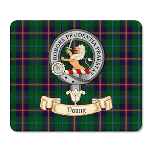 Young Clan Crest Mouse Pad: Scottish Tartan Heritage Gift