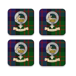 MacDonald Scottish Clan Coaster Gift Set - Set of four