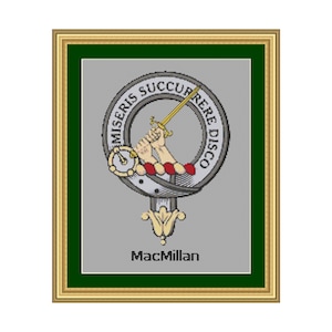 MacMillan Scottish Clan Crest Cross Stitch Pattern - Download