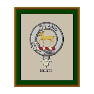 Scott Scottish Clan  Cross Stitch Pattern