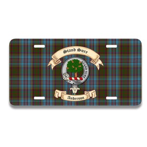Anderson Scottish Clan License Plate - Select your style