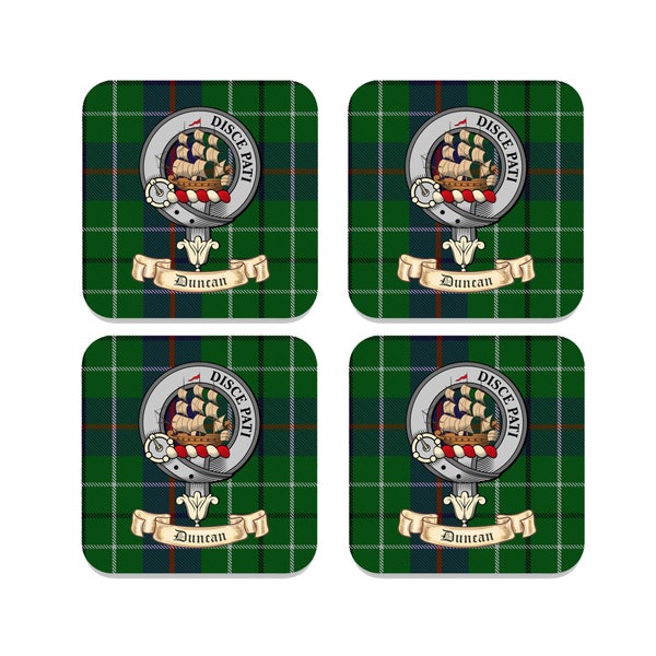 Duncan Scottish Clan Coaster Gift Set - Set of four