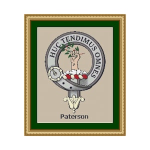 Paterson Scottish Clan Crest Cross Stitch Pattern - Download