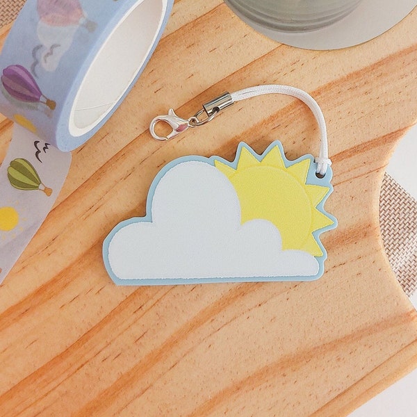 Sunshine Washi Cutter - Acrylic Washi Cutter - Sun and Clouds - Washi Tape Cutter - Washi Tape Accessory - Sunshine Theme - Craft Tools