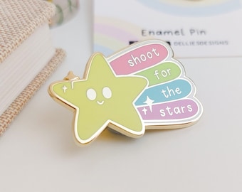 Shoot For The Stars Enamel Pin – Motivational Gift - Star Pin