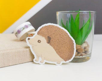 Hedgehog Sticker - Hedgehog Gift - Animal Theme - Scrapbook Stickers - Journaling Stickers - Wildlife Stickers - Hedgehogs - Matte Sticker